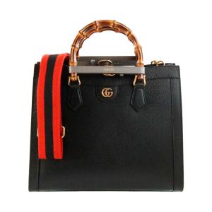 GUCCI グッチ バンブー ダイアナ 2WAYハンドバッグ トートバッグ ショルダーバッグ ブラウン レザー 660195 ゴールド金具 GUCCI（グッチ） バンブー ダイアナ 2WAYハンドバッグ トートバッグ
