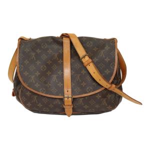 中古 LOUIS VUITTON ルイヴィトン モノグラム ソミュール35 ショルダーバッグ レディース｜chiyomi256