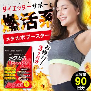 メタカボブースター 燃焼 ダイエット サプリメント 激安お得3ヶ月分 ブラックジンジャー カルニチン オルニチン αリポ酸 コンブ茶 唐辛子 生姜 減量 激やせ｜cho-kirei