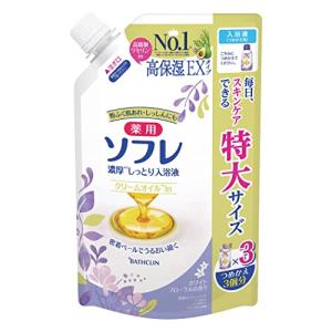 薬用ソフレ スキンケア入浴液 【大容量】濃厚しっとり 高保湿タイプ 赤ちゃんと一緒につかえる 液体 入浴剤 ホワイトフローラルの香り クリームホワ｜choco-k