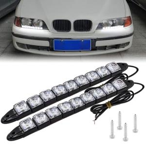 Ygmylandbb LED ディライト 9連LEDチップ搭載 テープライト 12V 車用 ledテープ 昼間走行灯 フォグランプ ヘッドライト 白色光 曲げる可能 防水 防塵｜choco-k