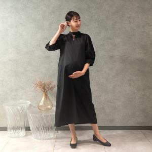バックボウタイワンピース マタニティワンピース...の詳細画像3