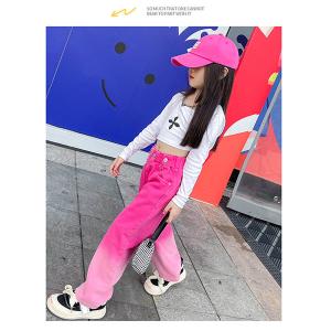 デニムパンツ かわいい キッズ ダンス衣装 ダ...の詳細画像4