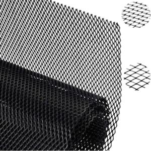 Gavit グリルネット メッシュ カスタム 車用 アルミメッシュ 汎用 黒 シルバー 網目幅6×12mm 10×20mm 100×33cm (ブラック 6×12)の商品画像
