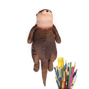 1個 ふわふわ 可愛い カワウソ匹 手首パッド 文房具 通学 旅行 ギフト ペンケース 小物入れ 小銭 収納ポーチ ぬ
