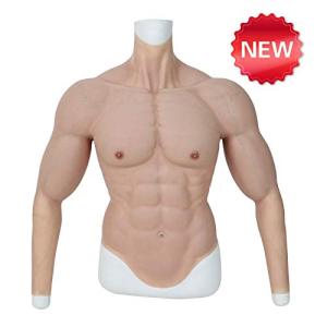 ROANYER シリコン筋肉スーツ 偽筋肉 コスプレ二頭筋 三角筋 上腕三頭筋 偽腹筋 マッチョ 仮装 イケメン筋肉 男装女子