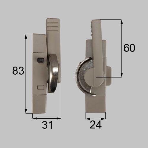 送料込み リクシル 新日軽 窓（サッシ） 引違い錠 錠 クレセント 左側用 8AKEY71R 部品色...