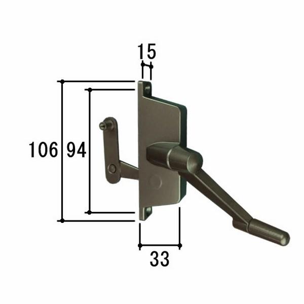 WB7504R0-BR 送料込み 三協アルミ 窓・サッシ ルーバー窓 オペレーターハンドル(右) 9...
