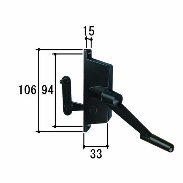 WB7504R0-KC 送料込み 三協アルミ 窓・サッシ ルーバー窓 オペレーターハンドル(右) 9...