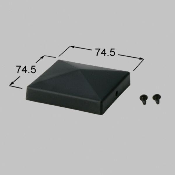 送料込み TOEX 門まわり 門扉 70角 山型門柱キャップ BK 商品コード : KLB01011...