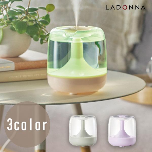 ラドンナ パーソナル LED加湿器 コロトロン HF14 加湿器 超音波 ミスト 卓上 600ml ...