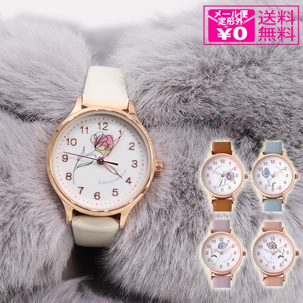 定形外送料無料 フィールドワーク 腕時計 JN005 ライフ フラワープリントウォッチ 花柄 手書き...
