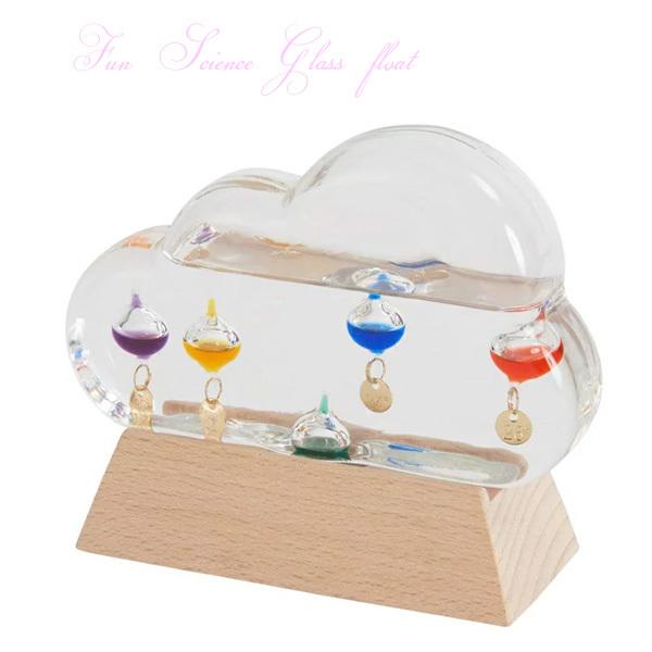 茶谷産業 Fun Science Glass float温度計 クラウド 333-211 天気管 ス...
