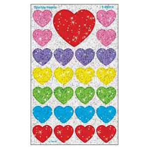 トレンド ごほうびシール キラキラハート 100片 Trend superShapes Stickers Sparkle Hearts T-46314