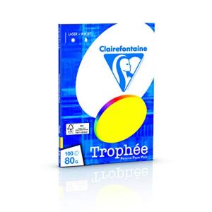 クレールフォンテーヌ プリンター用紙 トロフェ A4 80g/cc 紙厚0.107mm 濃色 100枚入り  pcf1876/0