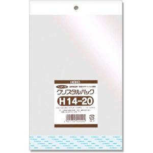 シモジマ ヘイコー 透明 OPP袋 クリスタルパック ヘッダー付 14×20cm 100枚 H14-20 006793100
