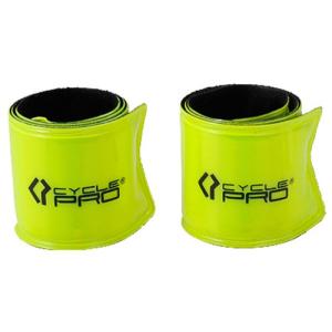 CYCLE PRO リフレクター くるくるズボンバンド イエローリフレクト 3.5×33cm 巻き付けるだけ 夜間でも安心 CP-RB