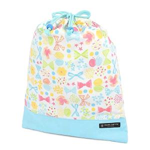 巾着 大 体操服袋 体操服入れ フラワービーズとふんわりパステルリボン N3380600