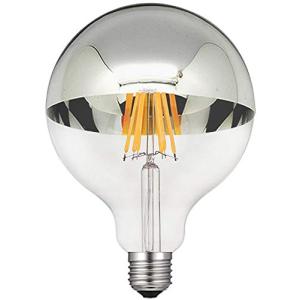 KY LEE メタル LEDシルバーボールランプ 80W 調光可能 2700K電球色 広配光タイプ 高演色 フィラメントLED電球 G80 110V