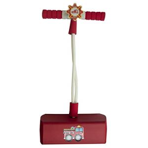 Flybar ポゴホッパー プリテンダー ポゴホッパー 本物のサイレンのサウンドと点滅ライト付き 屋内/屋外で楽しめる対象年齢3歳以上 (消防士ポゴの