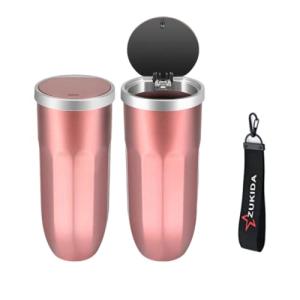 Zukida 車のゴミ箱 多機能 カー用品 ミニゴミ箱 ごみ箱 車用ゴミ箱 ボトル型ゴミ箱 フタ付き 簡単開閉 軽量 ふた付き防水自動ポータブル 車