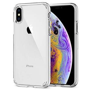 Spigen iPhone XS ケース/iPhone X ケース 5.8インチ 対応 全面クリア 耐衝撃 米軍MIL規格取得 ウルトラ ハイブリッド