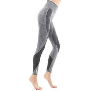 ShuShu cloth franc ヨガパンツ レディース レギンス 9分丈 速乾 スポーツ ヨガウェア (S/M， 杢グレー)