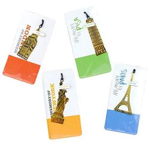 moin moin しおり ブックマーク ブックマーカー 世界 の タワー モチーフ ゴールド 金色 金属 メタル 4つ セット (自由の女神/エッフ