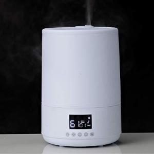 加湿器 超音波式加湿器 上部給水タイプ 大容量 4L 静音 軽量 タッチパネル式 リビング オフィス 寝室 10畳対応 卓上 シンプル おしゃれ スタ