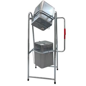 一斗缶スタンド 2段式 缶が落下しない メッキ...の詳細画像2