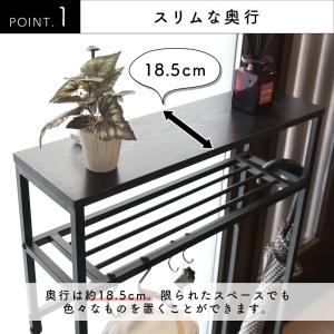 コンソールテーブル スリム 玄関 飾り棚 収納...の詳細画像2