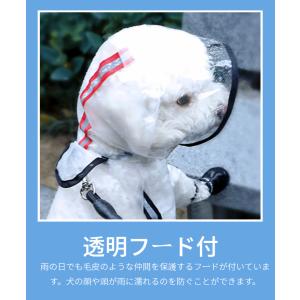 【中/小型犬】クリアレインコート レインポンチ...の詳細画像3