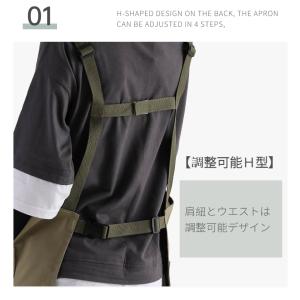 エプロン 男女兼用 撥水加工 コットン レディ...の詳細画像2