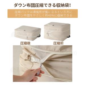 羽毛布団圧縮袋 掃除機不要 ファスナー式圧縮収...の詳細画像1