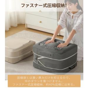 羽毛布団圧縮袋 掃除機不要 ファスナー式圧縮収...の詳細画像2