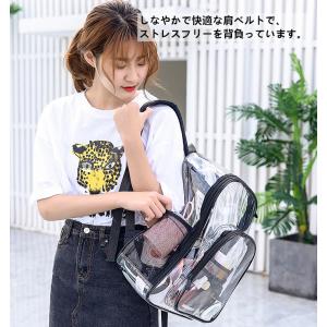クリアバックパック 透明 リュックサック デイ...の詳細画像1