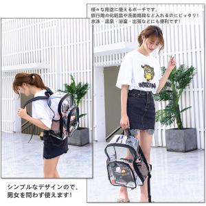 クリアバックパック 透明 リュックサック デイ...の詳細画像2