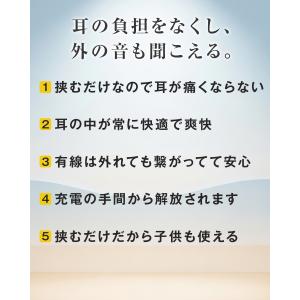 イヤホン イヤーカフ型 音漏れしない 有線 t...の詳細画像2