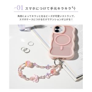スマホ ストラップ 手首 ビーズ ハンドストラ...の詳細画像3