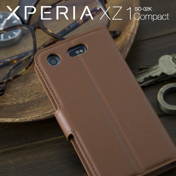 Xperia XZ1 Compact ケース so-02k ケース 手帳型 レザー 革 かっこいい ...
