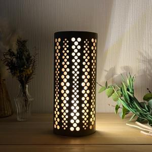 可愛い灯篭 竹あかり風 玄関庭先照明ライト電池式LED 鑑賞用灯篭 小型