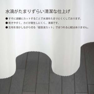 シャワーカーテン 防炎 撥水 無地 上部ハトメ...の詳細画像2