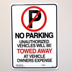 プラスチック看板 NO PARKING 駐車禁止 CA-26 ガレージ雑貨 アメリカ