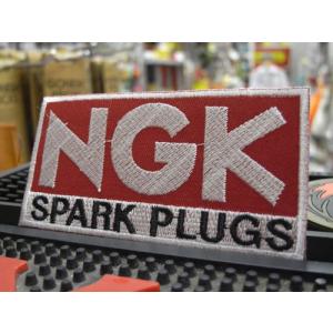 NGK SPARK PLUGS RED レーシング ワッペン 世田谷ベース アメリカ雑貨 アメリカン雑貨｜choppers