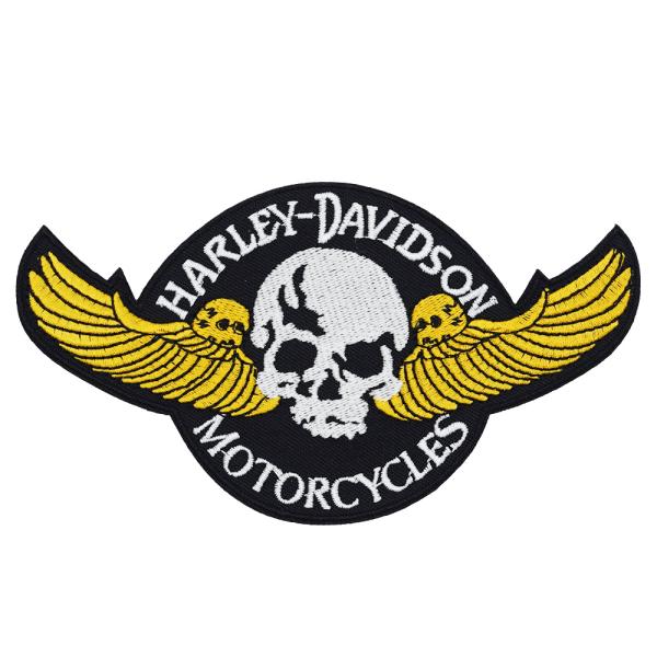 ワッペン #406 HARLEY DAVIDSON SKULL WING (13.7x7.7cm) ...