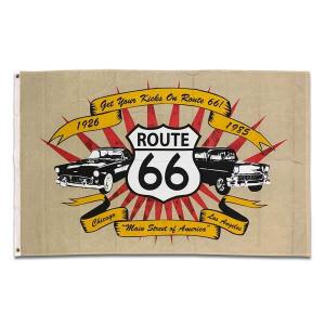 ROUTE66 FLAG ルート66 フラッグ チェッカ− アメリカ雑貨 アメリカン
