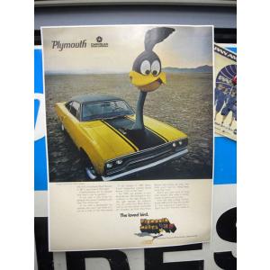 #12.アメリカンポスター [Road Runner Plymouth / 61×48cm] ロード...
