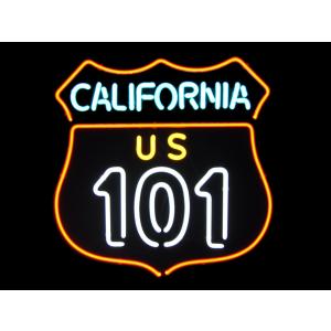 ネオンサイン カリフォルニア CALIFORNIA 101 ネオン管 ネオンライト 店舗照明 ガレージ アメリカン雑貨｜choppers