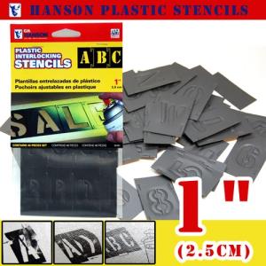 プラスチック製 ステンシル 1インチ 46Pset HANSON stencils アメリカ雑貨 アメリカン雑貨