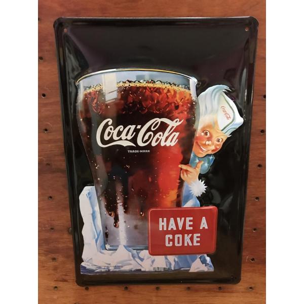 コカコーラ SPRITE BOY CocaCola エンボス ブリキ 看板 ドイツ製